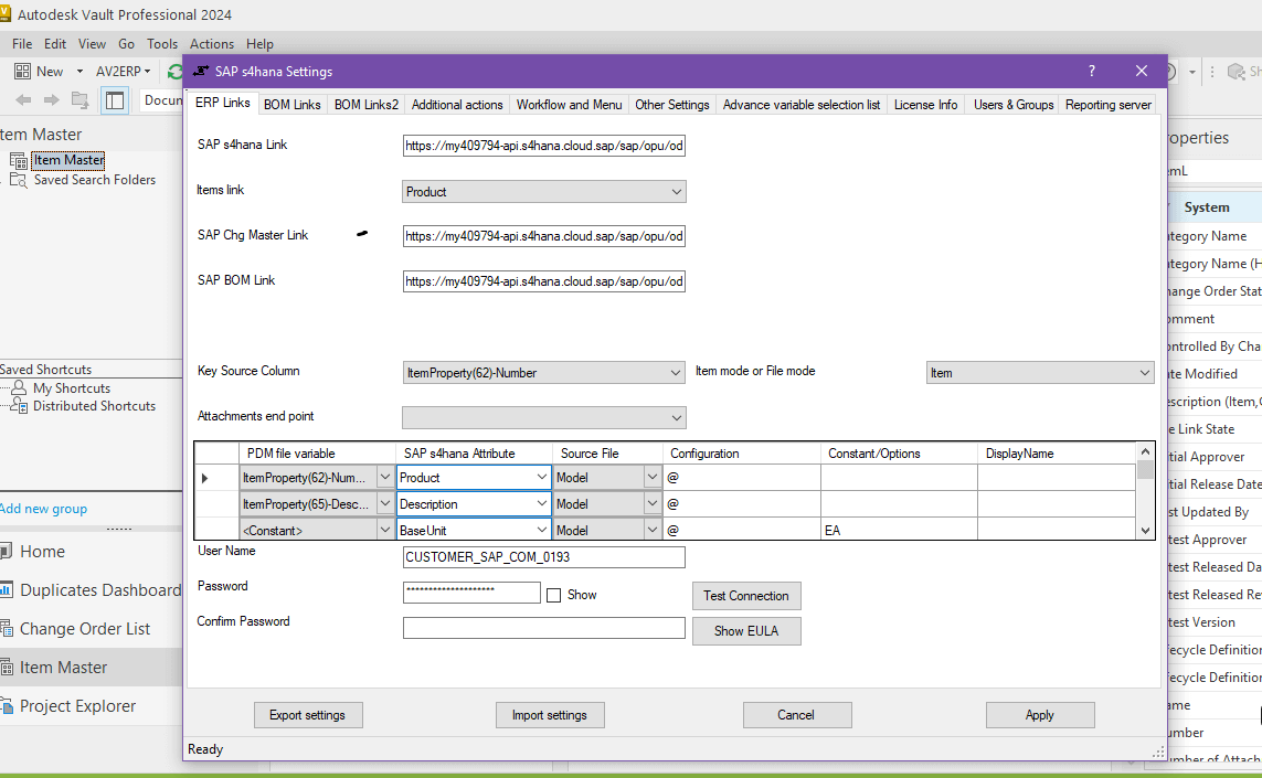 Configure the Integration Settings